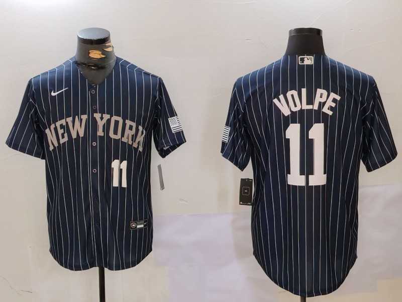 Men's New York Yankees #11 Anthony Volpe Navy Pinstripe Fashion Cool Base Jerseys,We sell and wholesale Men's New York Yankees #11 Anthony Volpe Navy Pinstripe Fashion Cool Base Jerseys on line form chian!